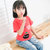 儿童夏季甜美时尚纯棉短袖T恤男女童多款可选（黄足球龙150cm）(西瓜红猫 130cm)