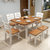 夏树 现代简约实木餐桌603#(地中海 一桌六椅)