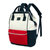 瑞世双肩包大容量旅行收纳手提包防泼水简约休闲电脑背包学生书包(红白蓝)