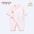 小米米新生儿四季爬服 棉质婴儿衣服长袖哈衣 和式印花宝宝连体衣(红匹印 59cm（3-6月）)