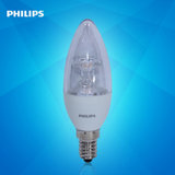 飞利浦LED烛泡3.5W/5W/E14小螺口暖光色黄光灯泡(银色 5W烛泡银色黄光)