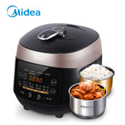 美的(Midea) 电压力锅 微电脑版 智能预约 精钢厚釜 5L双胆高压锅 MY-QS50F3