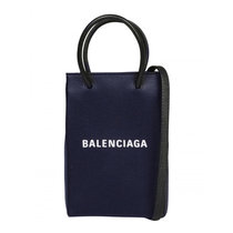 BALENCIAGA女士海军蓝色小牛皮手提包593826-0AI2N-4611蓝色 时尚百搭