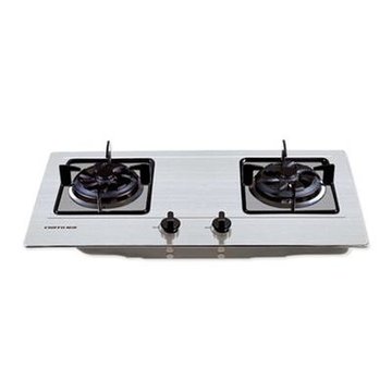 前锋chiffojztqhc1双眼燃气灶嵌入式彩钢不锈钢