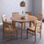 吉木多 北欧实木餐桌现代简约白橡木饭桌圆桌桌椅组合餐厅家具(原木色 一桌四椅)