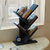 PADEN 学生用家用书架简易办公室树形架置物架书房卧室落地大书架桌上小书架板材多层黑色靠墙立体垂直(黑胡桃色 31*18*55)