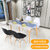 TIMI 现代简约餐桌椅 北欧餐桌 小户型餐桌椅组合 家用饭桌 商用洽谈桌椅(白色伊姆斯 1.4米餐桌)