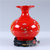 德化陶瓷复古摆件欧式花瓶家居客厅装饰品大号花瓶瓷器(21cm荷口瓶双龙戏珠-红)