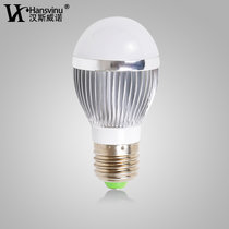 汉斯威诺 LED球泡灯节能灯泡贴片灯珠高亮E27螺口光HS401001(3W白光)