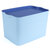 创简坊（CJIANFF）塑料收纳箱整理箱装零食化妆品书本杂物桌面大号收纳盒储物箱(天蓝色 深蓝盖0)(27.5*18*11 c)
