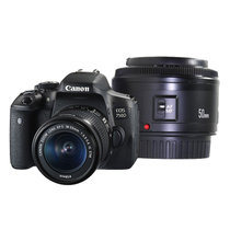 佳能（Canon）EOS 750D单反相机双镜头 （EF-S 18-55 STM防抖镜头+EF50/1.8人像定焦 ）(套餐八)