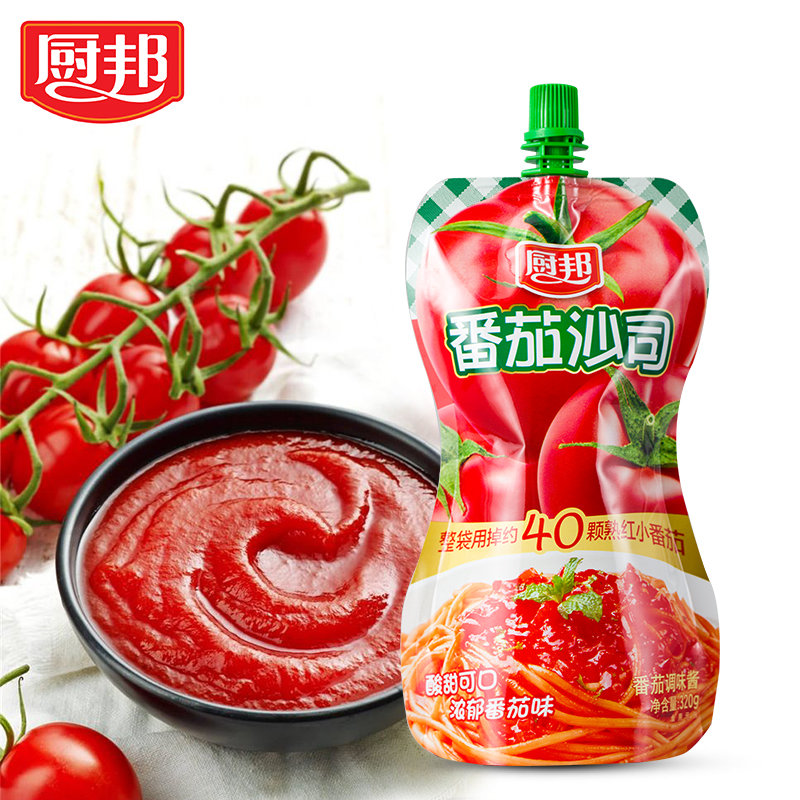 厨邦番茄沙司袋装320g家用手抓饼披萨意面酱袋320g