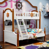 伊美芳妮（Emayfongn） 儿童床 高低床 上下床 多功能组合床 子母床 高架双层实木床 男孩 女孩 上下铺儿童家具(高低床+爬梯+2床垫-送书架 1.35米X1.9米)