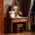 皮耐迪 现代中式 橡木实木妆台 化妆桌 梳妆台(胡桃色)