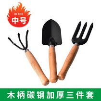 园艺工具小铲子家用种花小铁铲赶海多肉加厚不锈钢铲园艺工具套装(【只亏一天】特价中号三件套【福利款】)