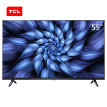 TCL 55V2 55英寸超薄全面屏 高画质4K超高清HDR 防蓝光智能液晶电视机（银河灰）