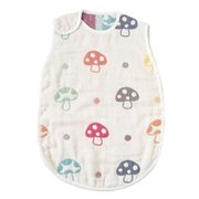 金童冕 婴儿6层纱布空调睡袋 新生儿蘑菇睡袋(小号35x50（0-1岁）)