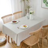 纯色桌布防水防油防烫免洗pvc北欧ins风网红餐厅台布茶几布书桌垫(90*150cm（常用茶几） 米白)