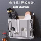 雅高 筷子筒 厨房置物架 壁挂 免打孔沥水架餐具收纳架YG-C033(默认 默认)
