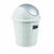 意大利StefanPlast  藤编翻盖垃圾桶家用卫生间厨房客厅翻盖式垃圾桶10L 国美厨空间(白色)