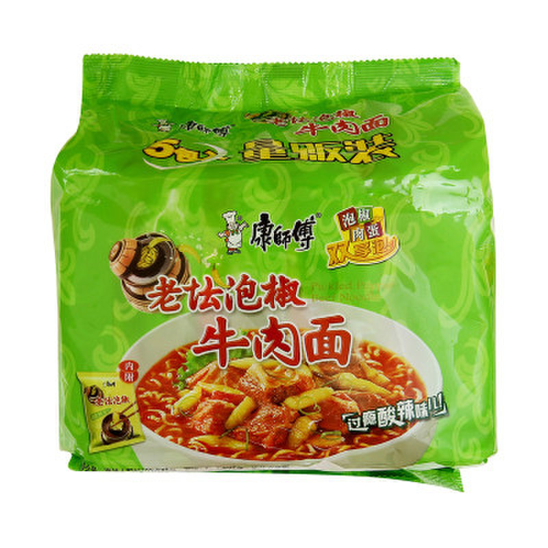 【康师傅方便食品图片】千椒百味泡椒牛肉五连包 103g*5/组图片大全