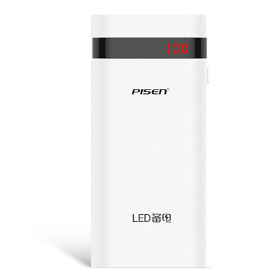 品胜（PISEN）TS-D213LED备电二代 移动电源/充电宝10000毫安数字显示屏 苹果安卓通用(白色)