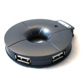 优越者(UNITEK)USB分线器 2.0高速扩展4口HUB集线器1.2米笔记本台式电脑一拖四多接口转换器(黑色)