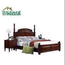 美式床欧式双人床婚床1.8米乡村复古家具(内径1.8*2.0米 单床)