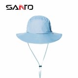 户外用品 山拓SANTO透气速干帽子抗紫外线遮阳防晒圆边渔夫帽女款M-13(浅蓝)