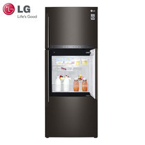 LG冰箱GR-B448BLA 445L炫晶黑三门风冷无霜双门变频门中门吧台电冰箱 黑色
