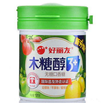 【国美自营】好丽友 休闲零食 木糖醇檬萌c101克
