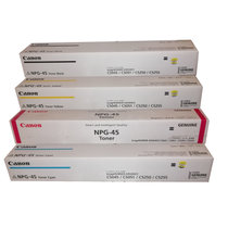 原装佳能NPG-45墨粉盒适用佳能彩色复印机C5045/C5051/C5250/C5255碳粉盒 G45(四色/套装 标准容量)