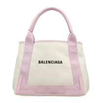 BALENCIAGA女士粉色帆布牛皮手提包 339933-AQ38N-9268粉色 时尚百搭
