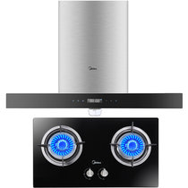 美的（Midea）CXW-200-DT518R+Q636B大吸力 蒸汽洗烟机 欧式T型 吸油烟机 抽油烟机 燃气灶 烟灶套餐（智能蒸汽洗 嵌入式  钢化玻璃  抽油烟机）