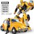 手办变形玩具超大大黄蜂汽车合体机器人模型摆件金刚男孩儿童正版kb6(声光版(黄蜂甲壳虫)45CM礼盒装2)