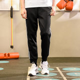 adidas阿迪达斯运动裤男士长裤 阿迪休闲时尚长裤宽松运动透气薄款收腿裤 TR30P3-BW(黑色 S)