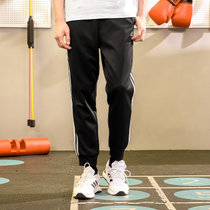 adidas阿迪达斯运动裤男士长裤 阿迪休闲时尚长裤宽松运动透气薄款收腿裤 TR30P3-BW(黑色 L)