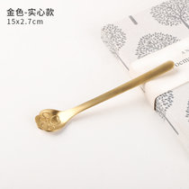 INS风304不锈钢创意咖啡勺 家用抖音网红猫爪勺甜品勺搅拌勺子(猫爪勺-金色 默认版本)