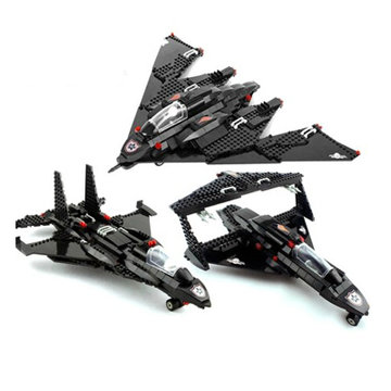 邦宝三合一f117飞机拼装积木塑料玩具创意儿童礼物男孩*