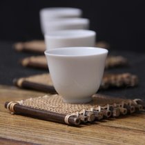 紫竹麻布杯垫 壶垫 竹制杯垫 茶具配件 茶道零配 茶艺 古木茶语