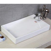 多美吉卫浴方形陶瓷艺术盆 洗面盆 洗手盆 洗脸盆 台上盆8306(单盆+套餐)