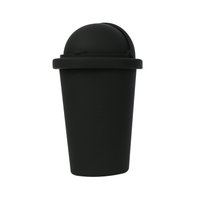 特斯拉车载垃圾桶迷你垃圾杯带盖垃圾筒垃圾收纳桶储物杯前排内用(升级款（黑色） 默认版本)