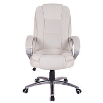 万诚家具电脑椅家用办公椅 升降转椅 人体工学老板椅 防爆椅子(白色 钢制脚)