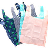 有乐 A217可折叠超市购物袋手提手拎袋 防水环保布袋袋子lq3072(藏蓝大星)