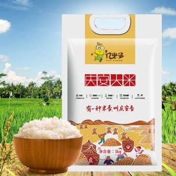 庆安圆粒香大米单层真空10斤