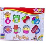 婴儿玩具 彩虹 100%无毒婴幼儿系列 八只装摇铃 900123