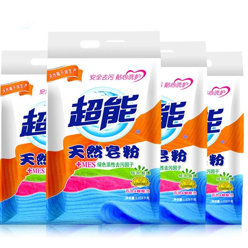 超能mes天然皂粉1.028kg*4袋