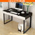 匠林家私台式电脑桌家用办公桌简约现代写字台简易书桌办公台(白+黑 120cm)