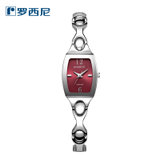 【官方直营】罗西尼（ROSSINI）手表时尚女士腕表进口石英机芯精钢带女表1260(1260W09I红色钢带)