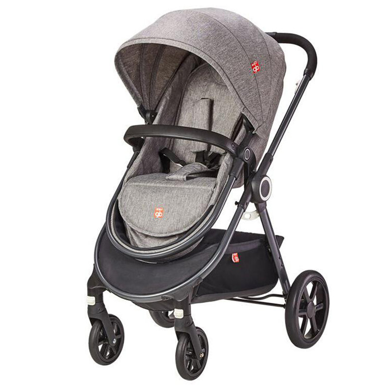 好孩子婴儿推车gb101q320gg灰手推车伞车高景观可坐可平躺双向推行
